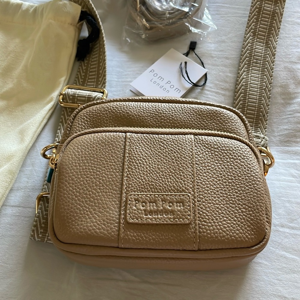 ✨🤎NWT Pom Pom London Original Mini Bag with Pom Pom Keychain and Dust ba…